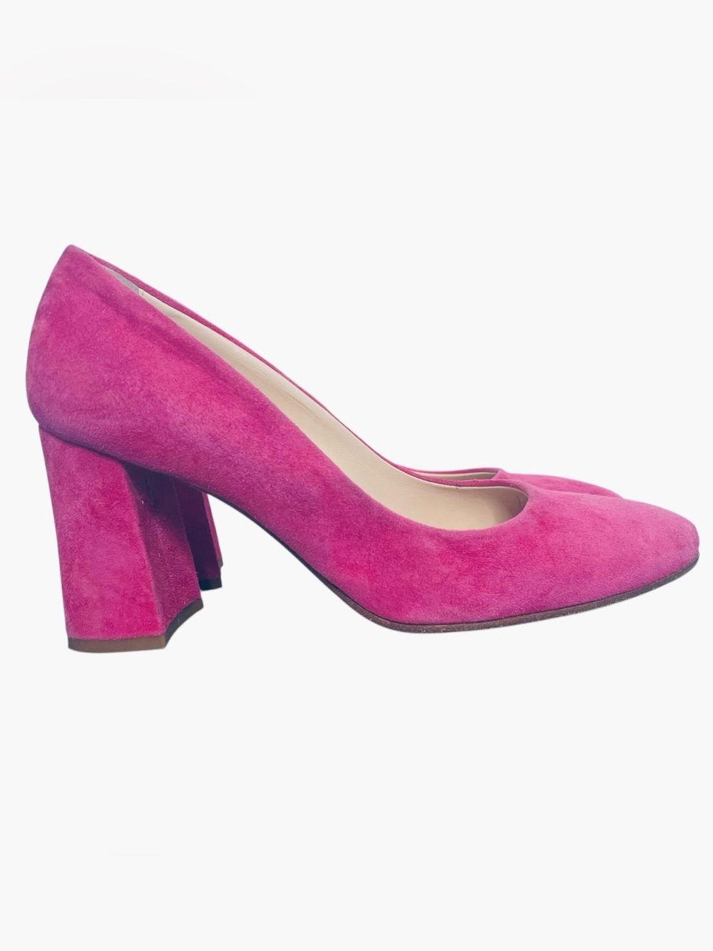 $225 Cordani Hanette Sz EU37 US6.5 Italy Corda Pink Suede Leather Pump Shoes - Picture 6 of 9